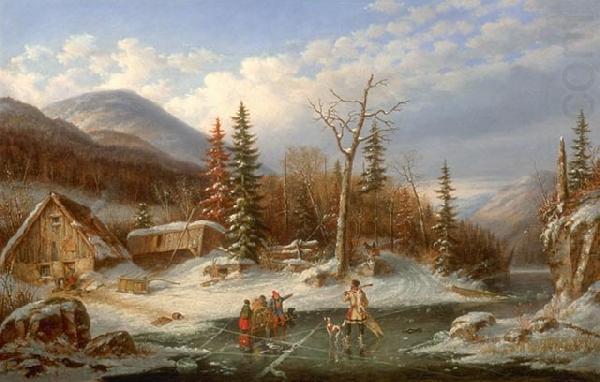 Cornelius Krieghoff Winter Landscape Laval china oil painting image